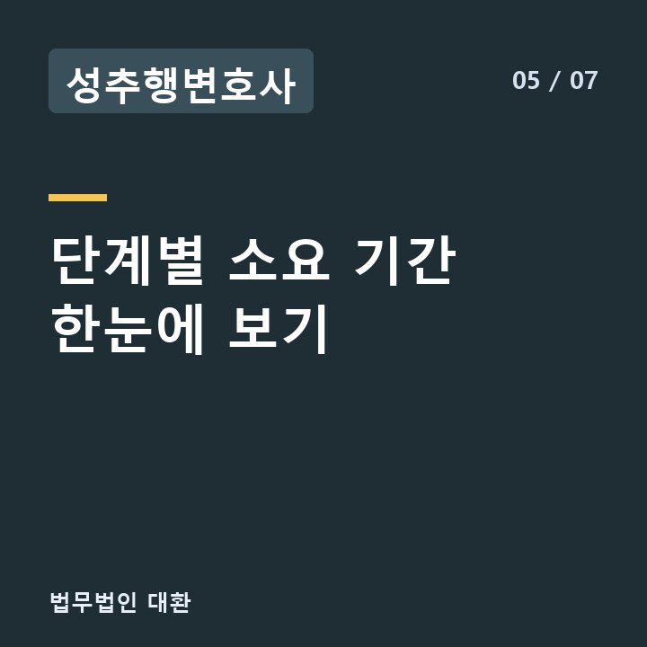 성추행변호사 단계별 소요 기간 한눈에 보기 —